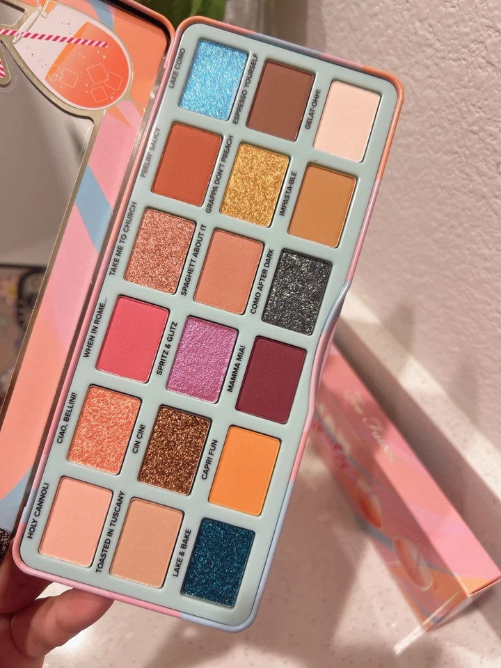Too Faced Italian Spritz Lake Como Cocktail Inspired Eyeshadow Palette NIB - Image 4 of 4