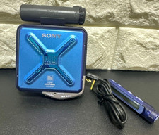 JUNK SONY MZ-E44 Portable MiniDisc Player For Parts Used Blue From JAPAN