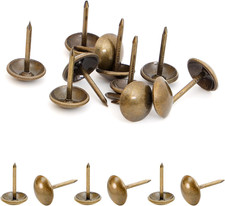 7/16 inch Diameter Upholstery Tacks, Nailhead Decorative Trim for Furniture, Bro