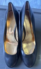 coach salma black woman high heels size 8