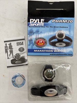 Pyle Digital Sports Marathon Watch PHRM20 3D Heart Rate Sensor USB ECG Belt