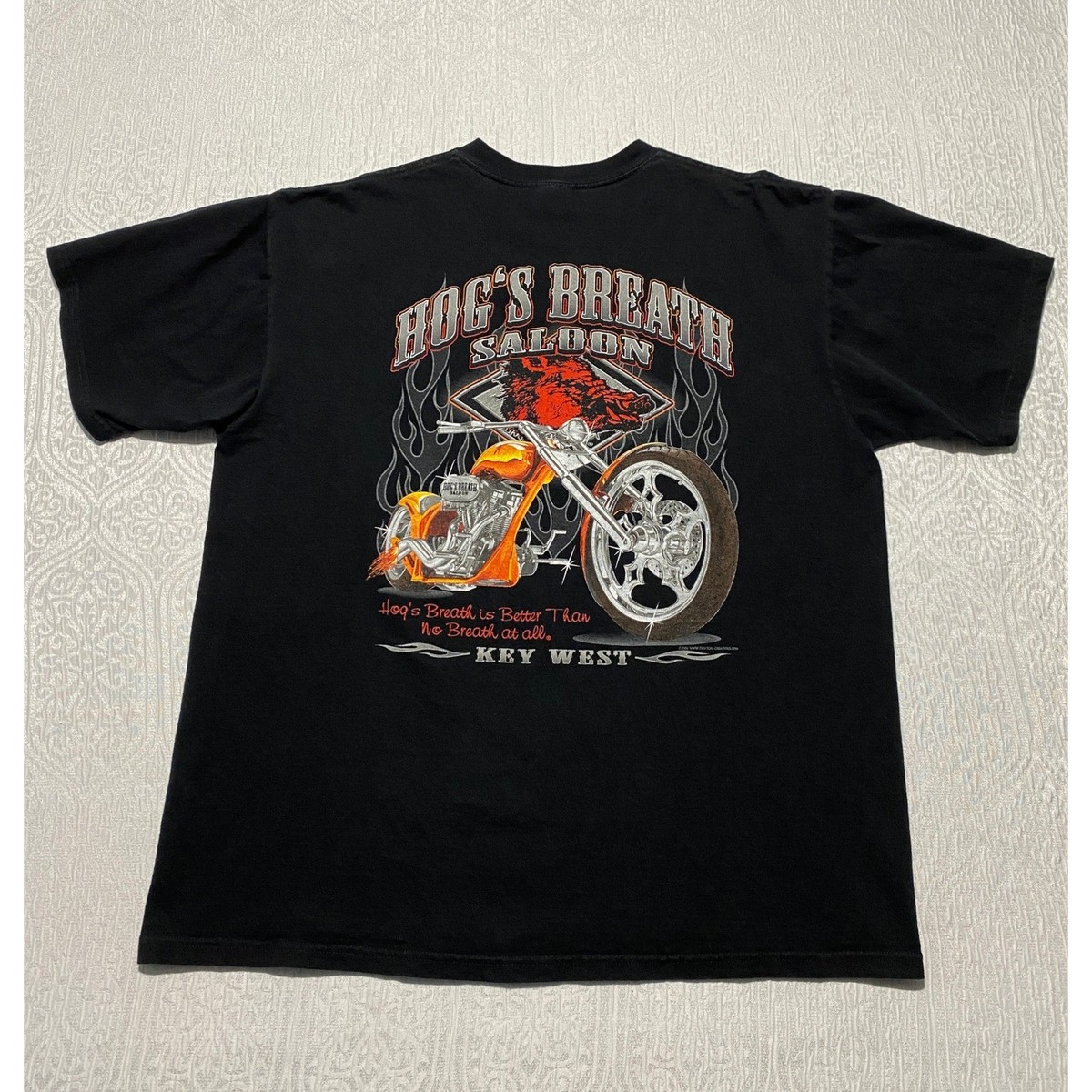 Hogs Breath Saloon Key West Biker Graphic T-Shirt Black XL Mens