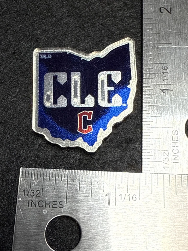 Cleveland Guardians 2025 City Connect CLE Ohio Logo Acrylic Pin MLB Baseball - Image 3 of 4