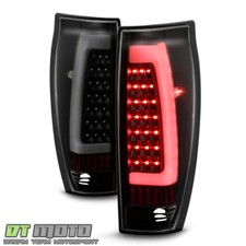 Black Smoke 2002-2006 Chevy Avalanche 1500 2500 Led Tube Tail Lights Brake Lamps