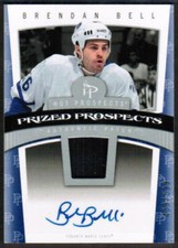 2006-07 HOT PROSPECTS BRENDAN BELL #136 RC PATCH LEAFS AUTO #/599 (ref 1252)