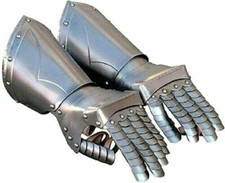 Medieval Steel Sliver Knight Gauntlet Hand Gloves Cosplay Gauntlet Reenactment
