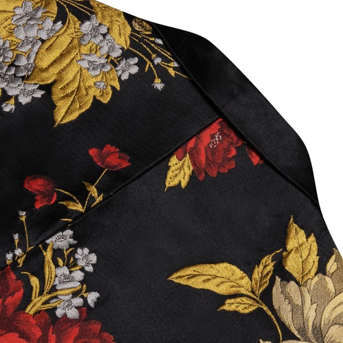 Para Hombres Floral Esmoquin Cena Chaqueta Calce Regular Chal Solapa Paisley Baile de graduación Fiesta Traje - Imagen 108 de 236