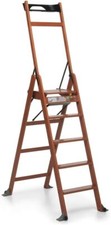 Scala 4 Gradini in Legno Pieghevole Portata 150 Kg Noce 9900380206 Foppapedretti
