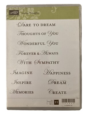 11 Pc Stampin Up Loving Thoughts Words Phrases Dare To Dream Thoughts Wonderful