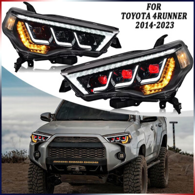 #ad #ad Pair Red Devil Eye LED Headlight For Toyota 4Runner 2014 2022 Head Lamp Assembly $469.00