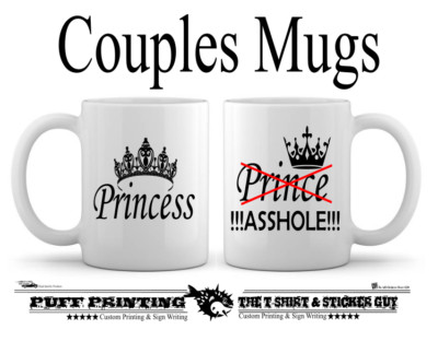 Prinzessin Pince Tassen Pärentasse Geschenk Valentinstag Paar beidseitig romantisch
