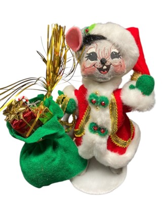 ANNALEE CHRISTMAS GRAY MOUSE 8  FIGURINE OTHERS LISTED IN MY STORE SEPARATE
