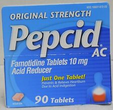 Pepcid AC Acid Reducer 10mg Tablets 90 Count Expires 01/2027