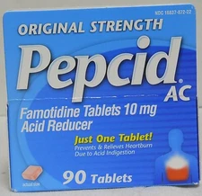 Pepcid AC Acid Reducer 10mg Tablets 90 Count Expires 01/2027