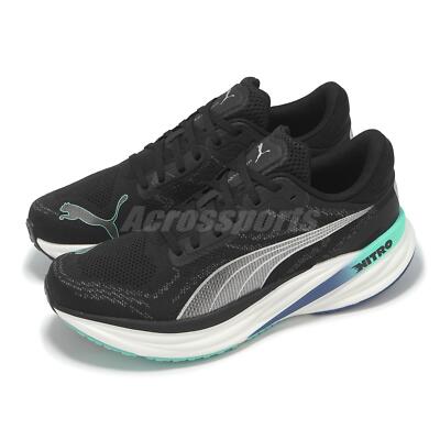 Puma Magnify Nitro 2 Black Silver Men Unisex Road Running Jogging Shoe 376909-18