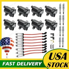 8 Performance Ignition Coil UF262&Wire Set&Spark Plug for Chevy GMC Sierra Yukon