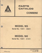 1981-1983 ALLIS-CHALMERS COMBINE N5 & N6 PARTS MANUAL FORM 79005862 (333)