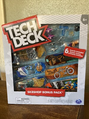 Tech Deck Sk8shop Bonus Pack Flip Fl!p 6 Skateboards Fingerboards - Brand New