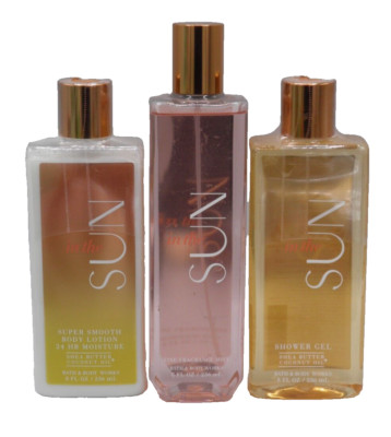 X3 Bath & Body Works IN THE SUN MIST GEL BODY LOTION  SEALED ORIGINAL FORMULA
