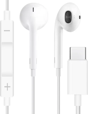 MARKENLOS Kopfhörer passend f. iPhone USB-C Headset 17, 16, 15 Plus / Pro / Pro Max