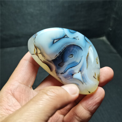 TOP 175.6 G Natural Polished Aquatic Plants Agate Crystal