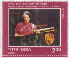 India 1985 Indira Gandhi Personality  Theme Complete MNH Set of  Stamp