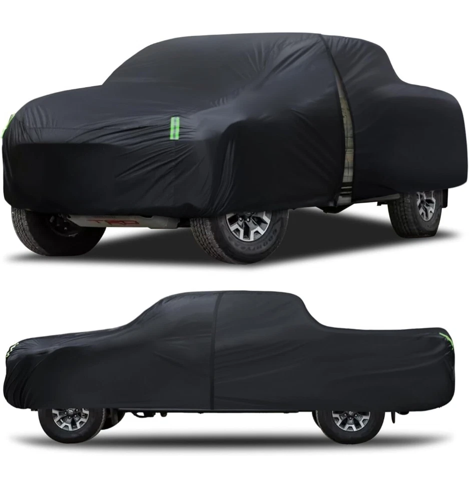 Cubierta de camioneta de 215 pulgadas impermeable para Ford F-150 negra 300D resistente para todo tipo de clima Foto 3 de 4