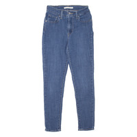 LEVI'S 721 High Rise Womens Jeans Blue Slim Skinny W23 L25