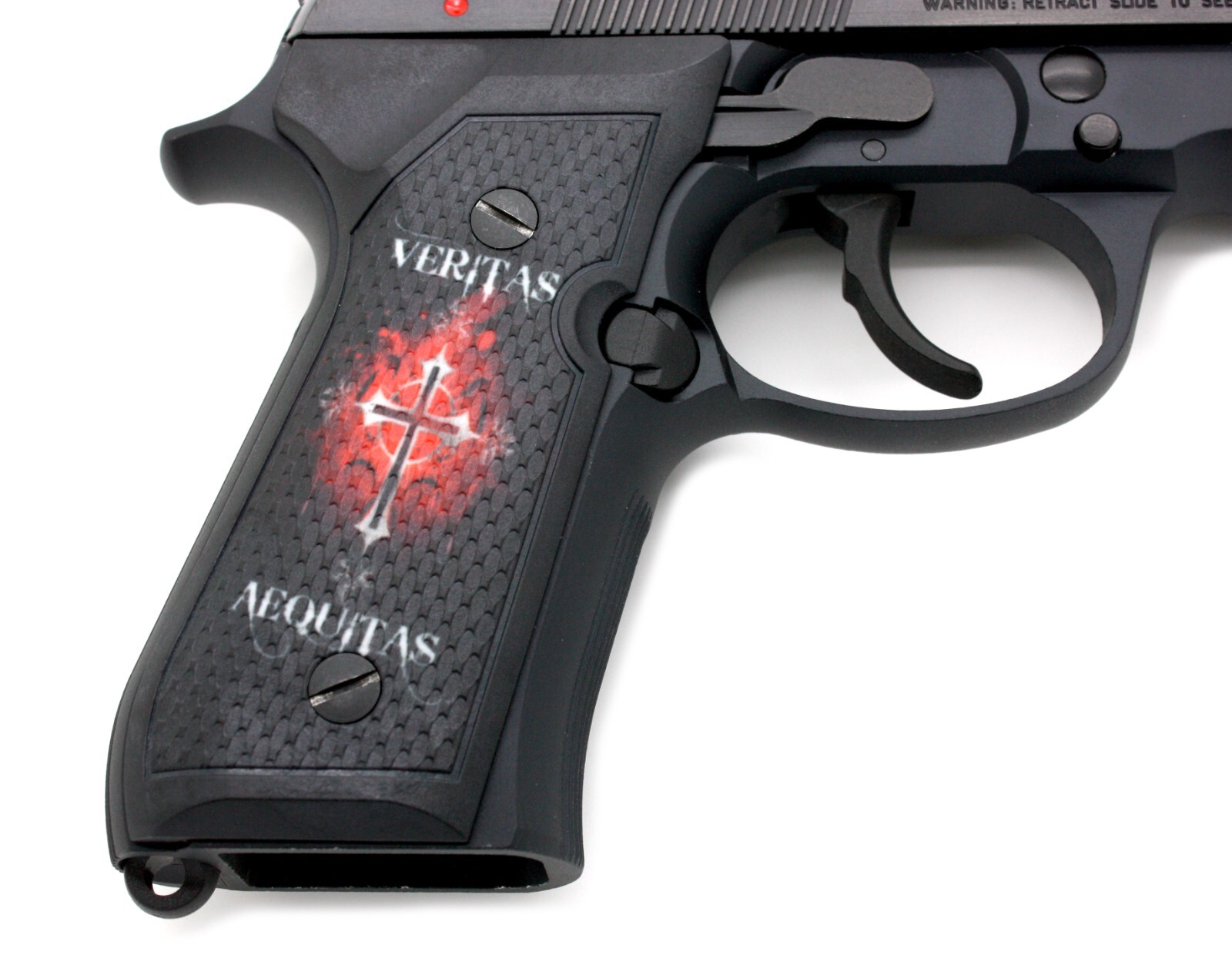 Veritas Aequitas Boondock Saints Custom Beretta 92 96 M9 Grips | eBay