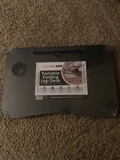 Westerly Neat Living Black Portable Folding Lap Desk with Tablet Holder