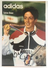 Sabine Braun Autogrammkarte Autogramm Foto Signiert Sportlerin