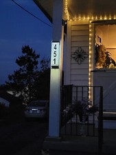 Solar House Numbers for Outside, Lighted Solar Address Sign Plaque Address Numbe