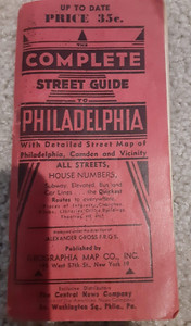 THE COMPLETE STREET GUIDE TO PHILADELPHIA COPYRIGHT 1954