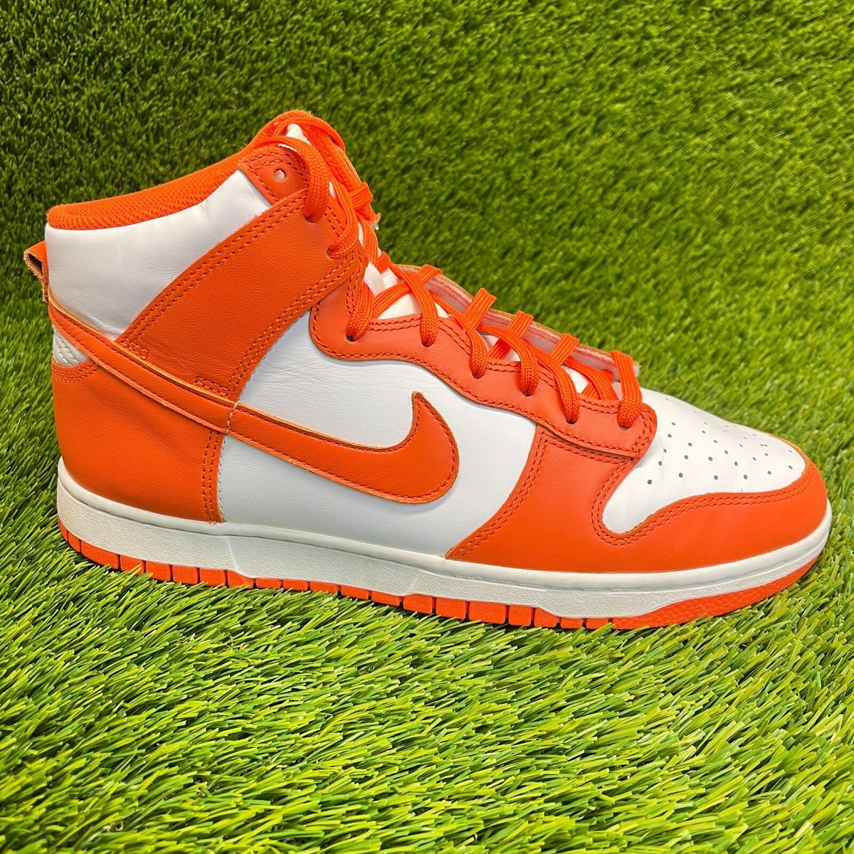 Nike Dunk High Syracuse Mens Size 10 Orange White Athletic Shoes