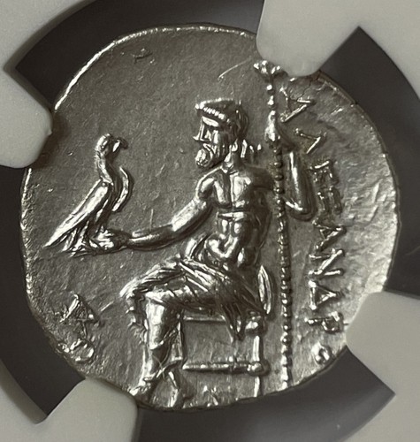 MACEDONIAN Alexander the Great III NGC MS Silver Drachm Ancient Greek Coin D209 - Picture 2 of 4