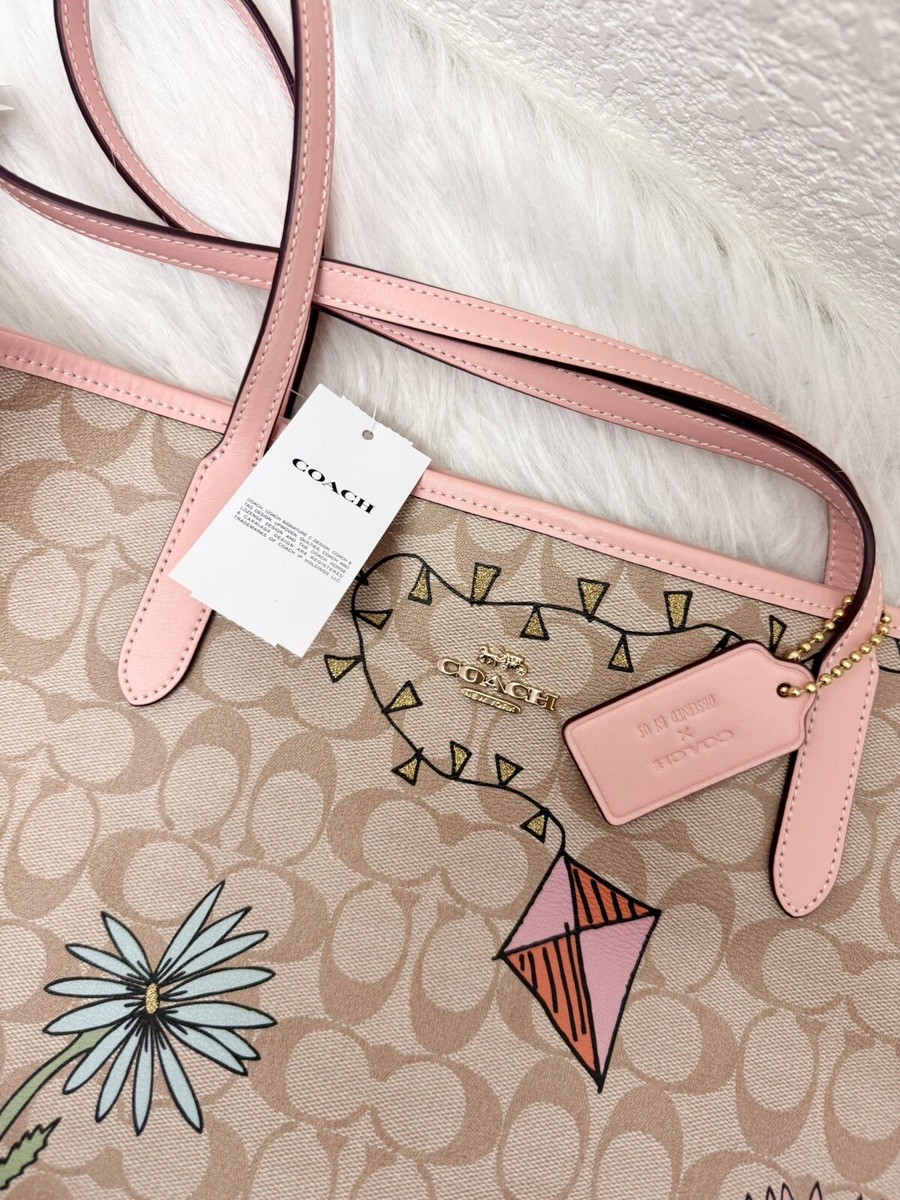 限定コラボ】Coach X Observed By Us City Tote Bag CU392 Coach CU392 Coach X Observed By Us City Tote Bag In