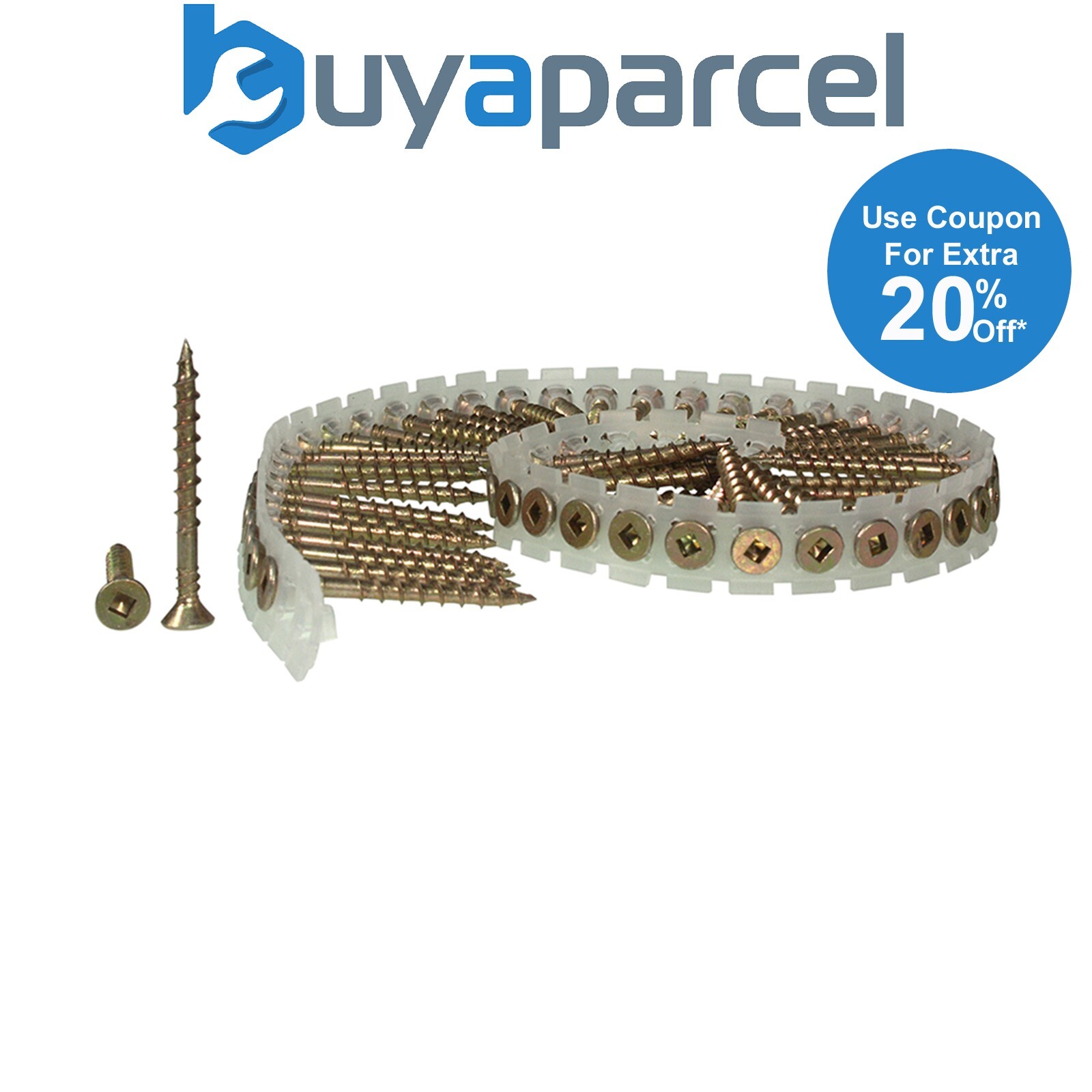 SENCO 45x60my DuraSpin Collated Screws Flooring Wood Sq2 4.5 X 60mm PK