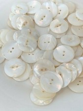 Antique MS River Pearl Buttons 2cm Fisheye Carved Buttons 1/4 Lb lot