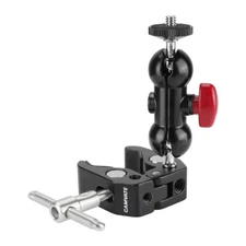 CAMVATE Magic Clamp Mount w/ 360° Rotating Mini Ball Head fr 7" 8" Monitor Light