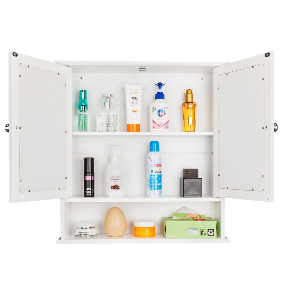 Bathroom Wall Mounted Shelf Bath Medicine Organizer