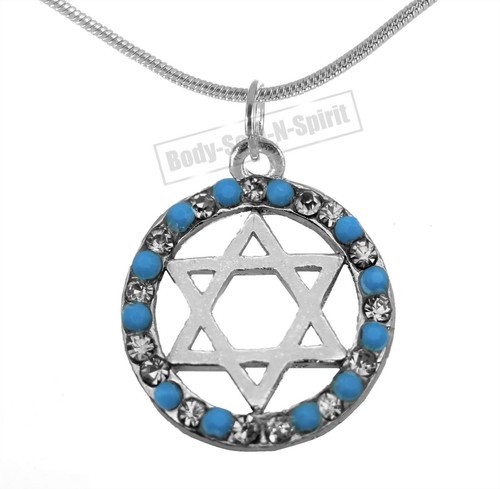 Matte beads Ring Star of David Pendant Necklace Jewish symbol Holyland karma - Picture 6 of 6