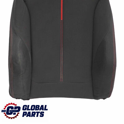Housses de sièges Bmw Serie 3 - Gamme Selected Fit - Tissu noir et rouge