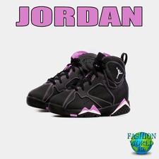 Jordan 7 Retro Baby/Toddler Shoes Size 7C Barely Grape, Black/Purple DV2257-055
