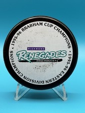 ECHL Richmond Renegades Large Logo Red League Reverse Hockey Puck