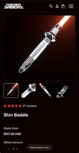 Star Wars Shin Hati Proffie Lightsaber Theory Sabers