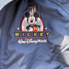 Walt Disney World Youth Full Zip Hooded Jacket L Lined Warm Vintage Zip Pockets