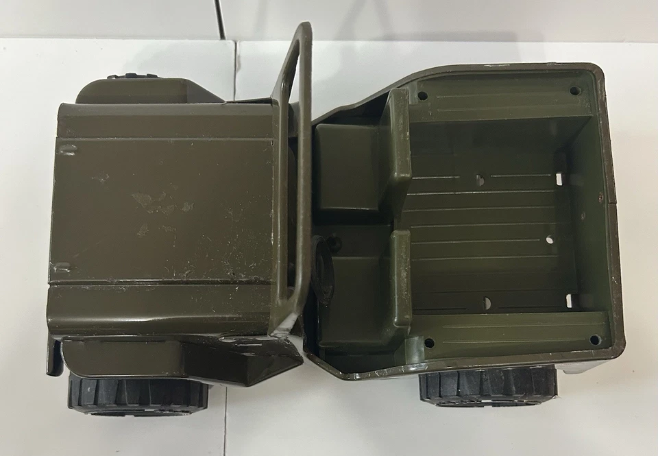 Vintage 1970’s Tonka Military Jeep Army Green Pressed Steel Good Condition - Image 2 of 4