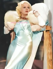 JEAN HARLOW #184 BEAUTIFUL COLORIZED PHOTO 11 X 8.5 SHIPS FREE