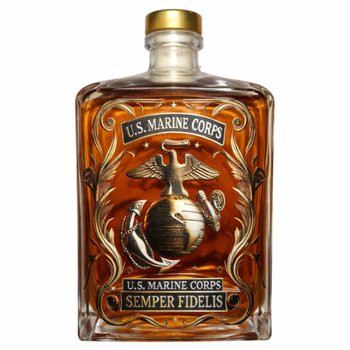 U.S. Marine Corps Glass Whiskey Decanter – Semper Fidelis Military ...