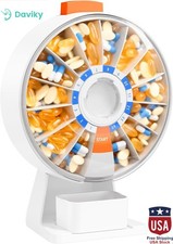 Daviky Pill Dispenser Daily, Large Pill Box Organizer with Wall-Mounted ,14 Days